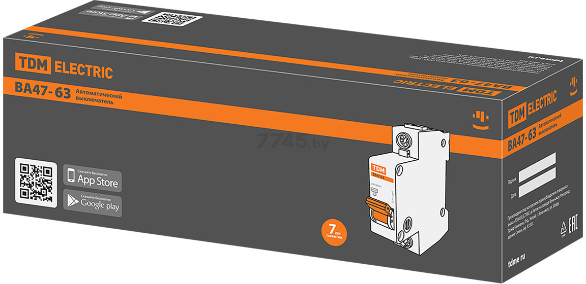 Автоматический выключатель TDM ВА47-63 1Р 6А C 4,5кА (SQ0218-0001) - Фото 7