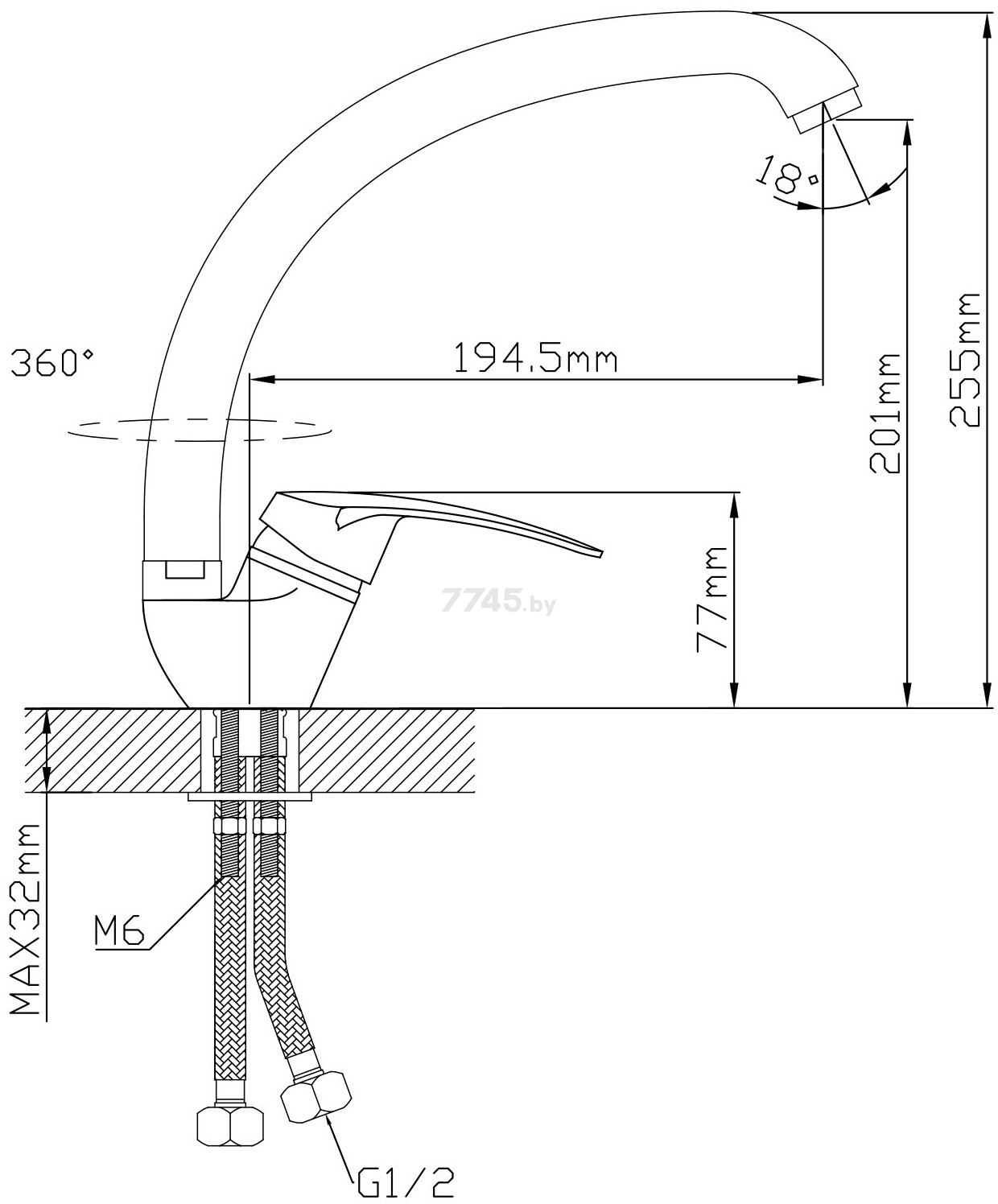 Смеситель для кухни AV ENGINEERING Shu (AVSHU4-A134-439) - Фото 2