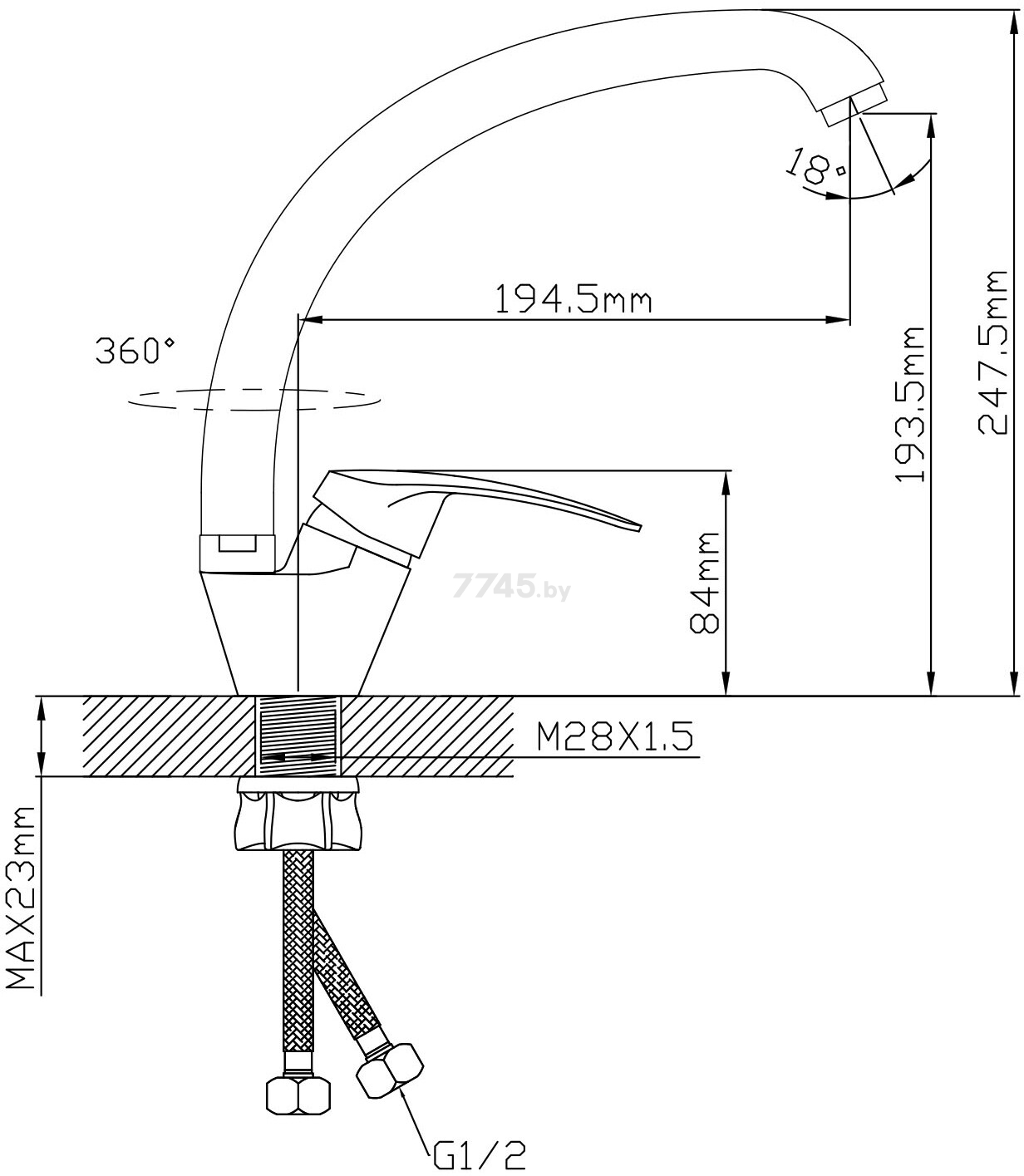 Смеситель для кухни AV ENGINEERING Shu (AVSHU4-A138-559) - Фото 2