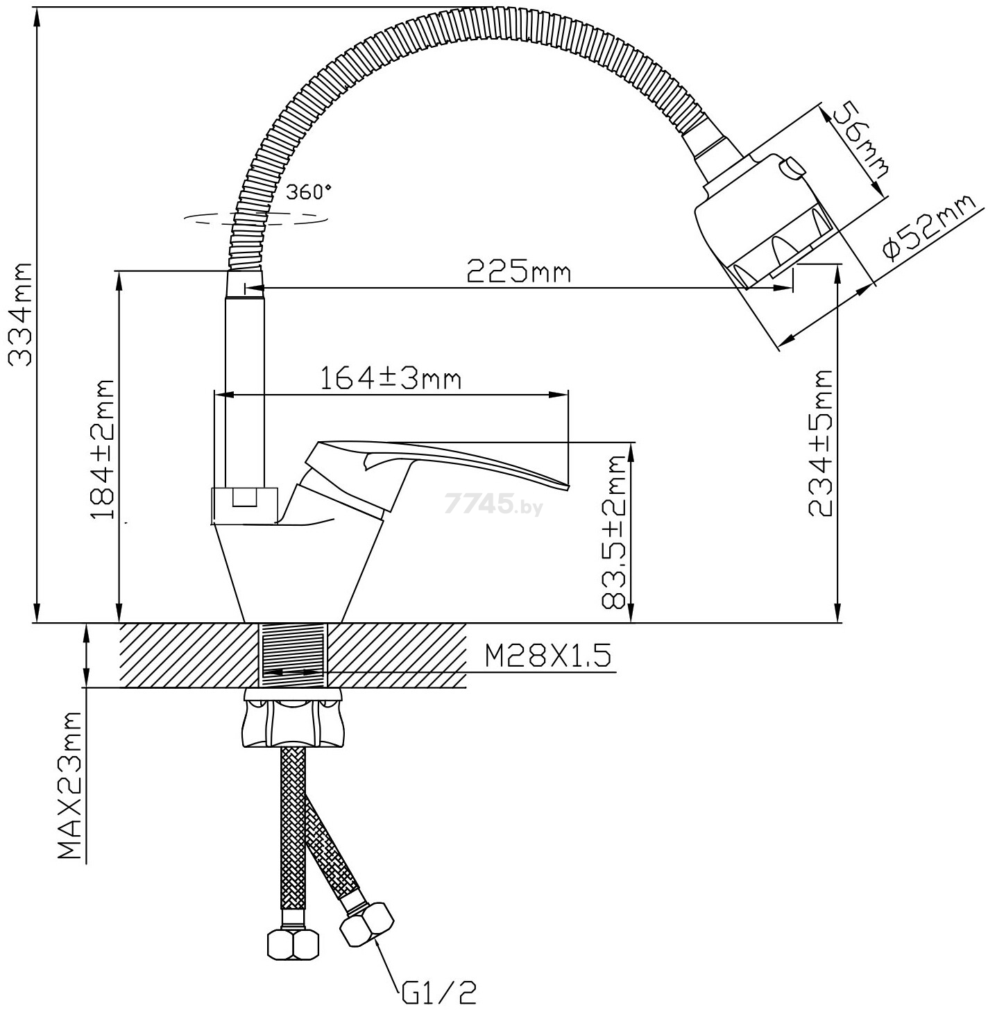 Смеситель для кухни AV ENGINEERING Shu (AVSHU4-A137-558) - Фото 2