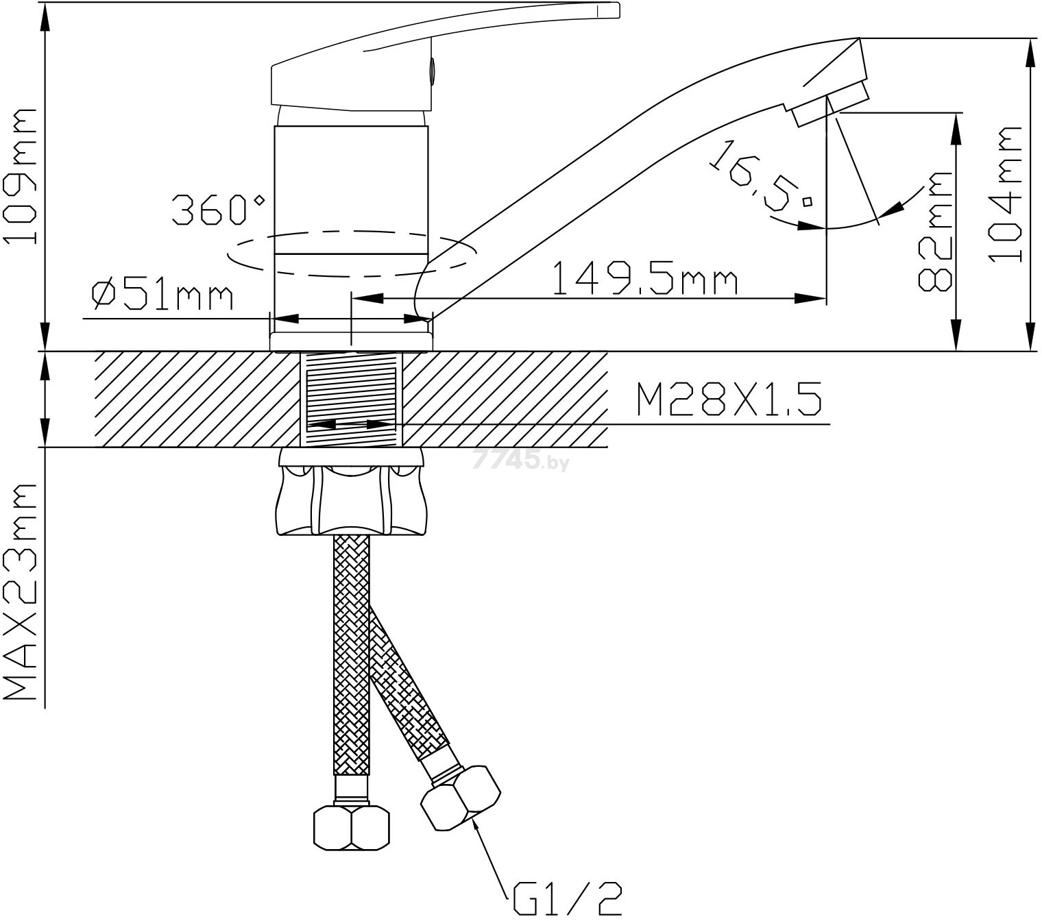 Смеситель для кухни AV ENGINEERING Rom (AVROM4-A106-448) - Фото 2