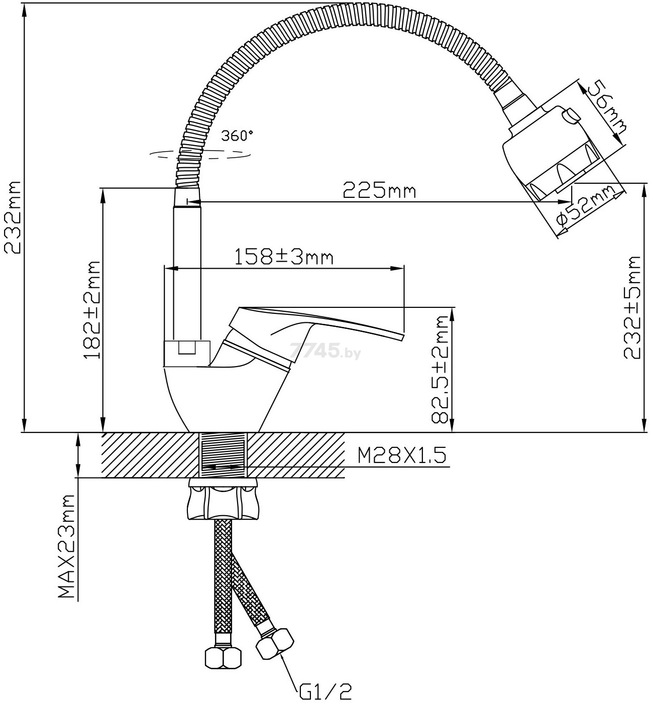 Смеситель для кухни AV ENGINEERING Rom (AVROM4-A108-558) - Фото 2