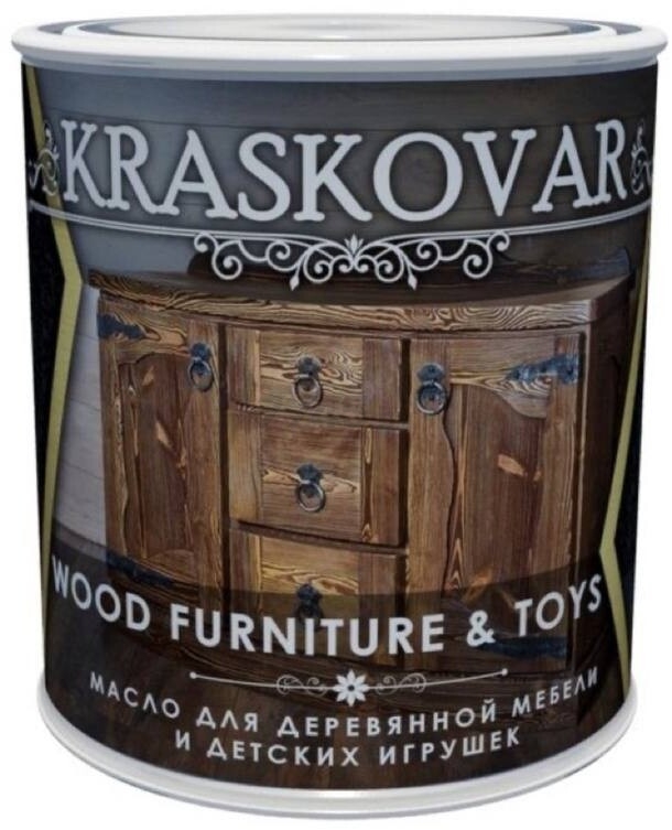 Масло KRASKOVAR Wood Furniture & Toys для мебели и детских игрушек дуб 0,75 л (2125)