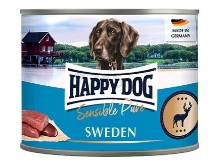 Влажный корм для собак HAPPY DOG Sensible Pure Sweden оленина консерва 400 г (61080)