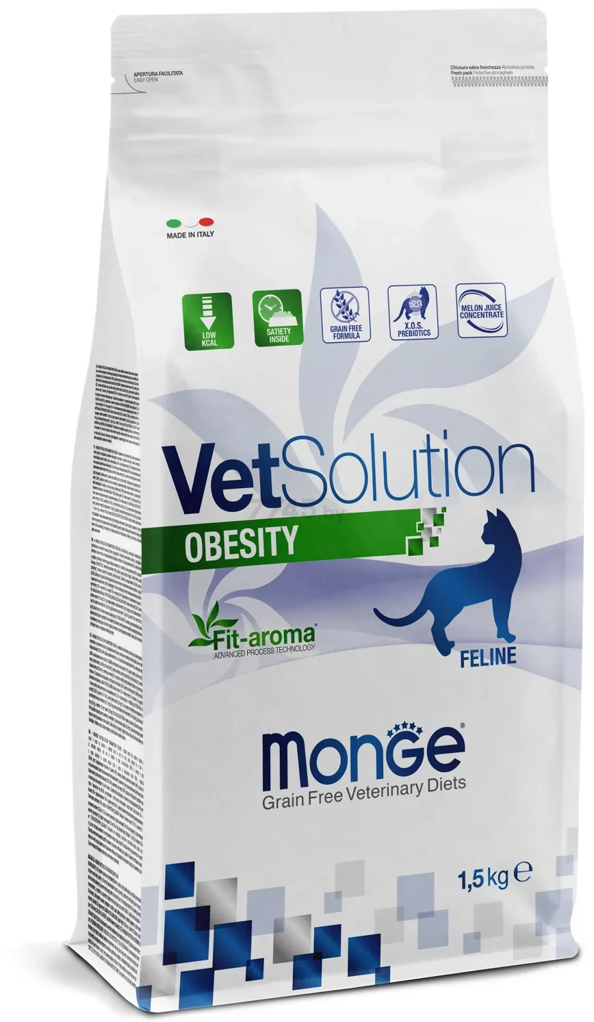 Корм для кошек MONGE Vet Obesity, Super, 1,5кг (70081719)