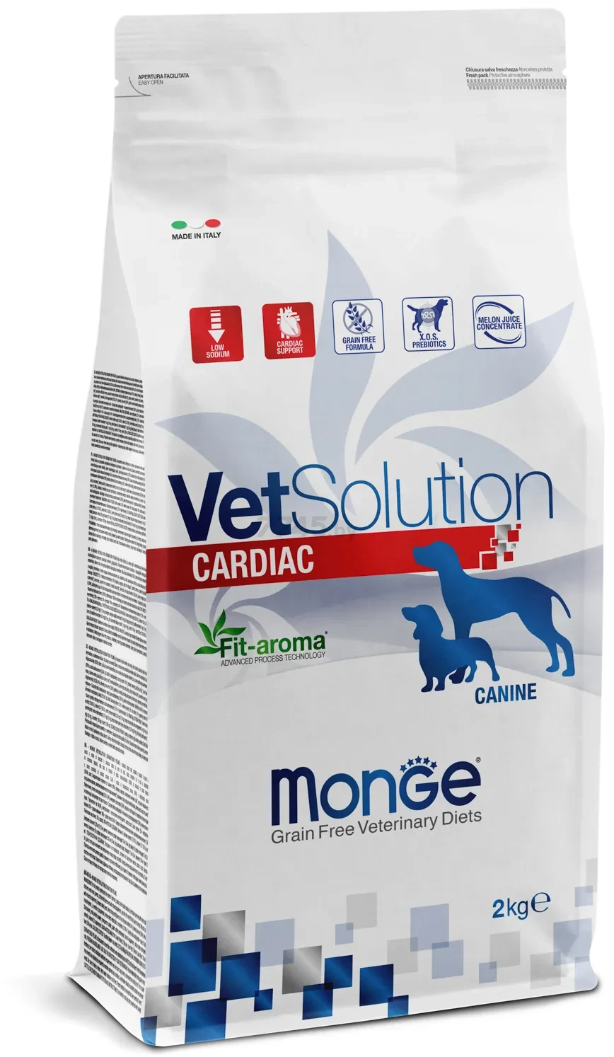 Сухой корм для собак MONGE VetSolution Dog Cardiac при заболеваниях сердца 2 кг (70081207)