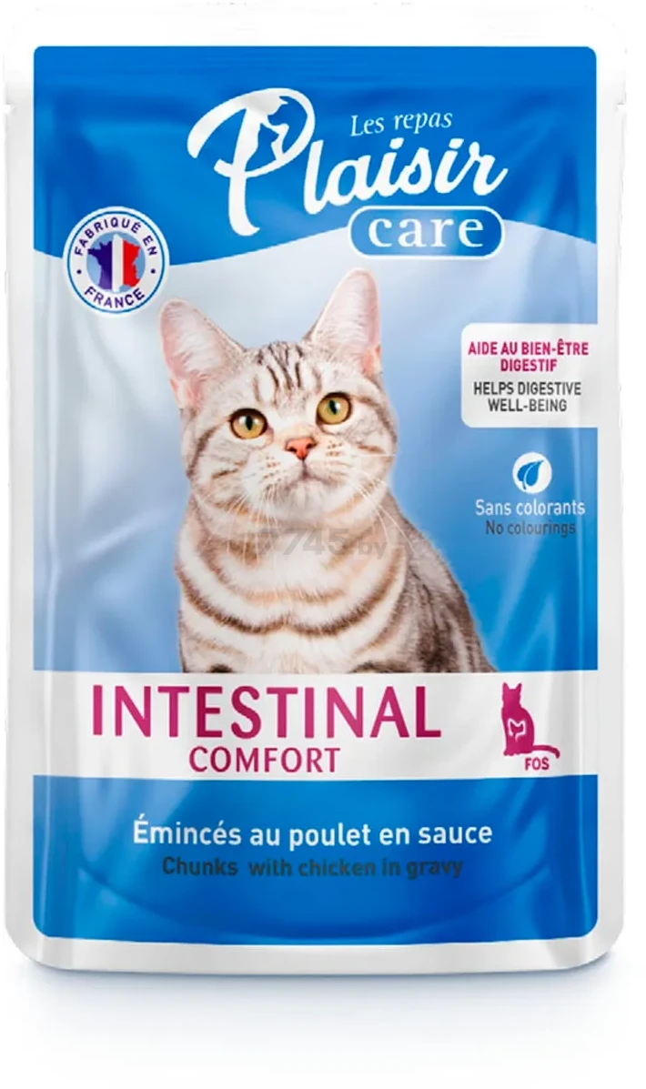 Влажный корм для кошек PLAISIR Care Intestinal Comfort курица пауч 85 г (34284600831пауч 85)