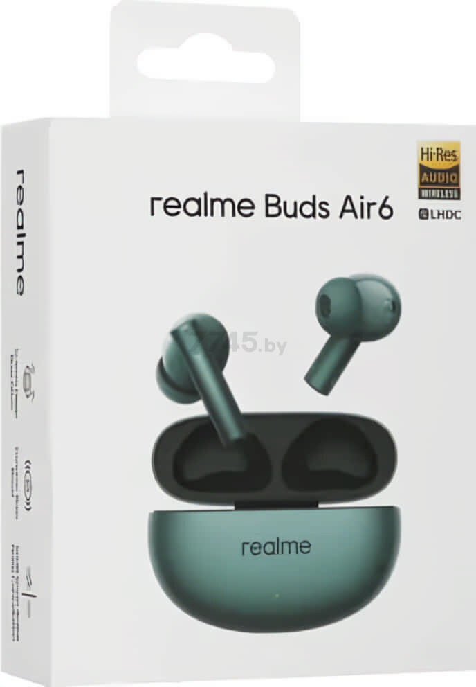 Наушники-гарнитура беспроводные TWS REALME Buds Air 6 Forest Green - Фото 13