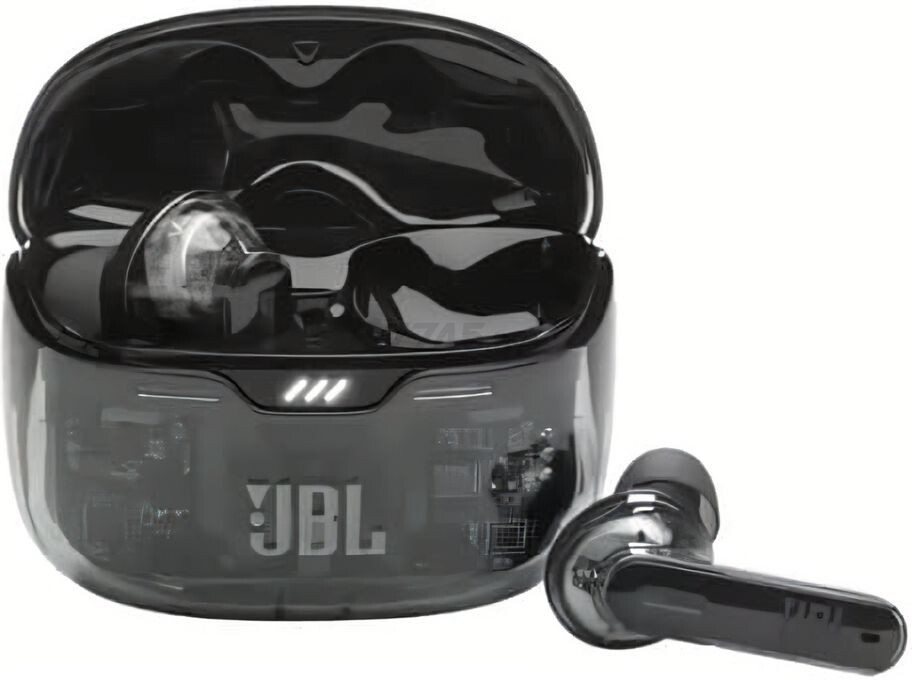 Наушники-гарнитура беспроводные TWS JBL Tune Beam Ghost Edition Black (JBLTBEAMGBLK)