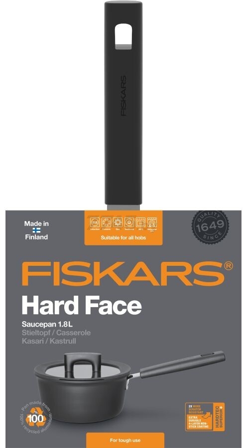 Сотейник алюминиевый 1,8 л FISKARS Hard Face (1052226) - Фото 7