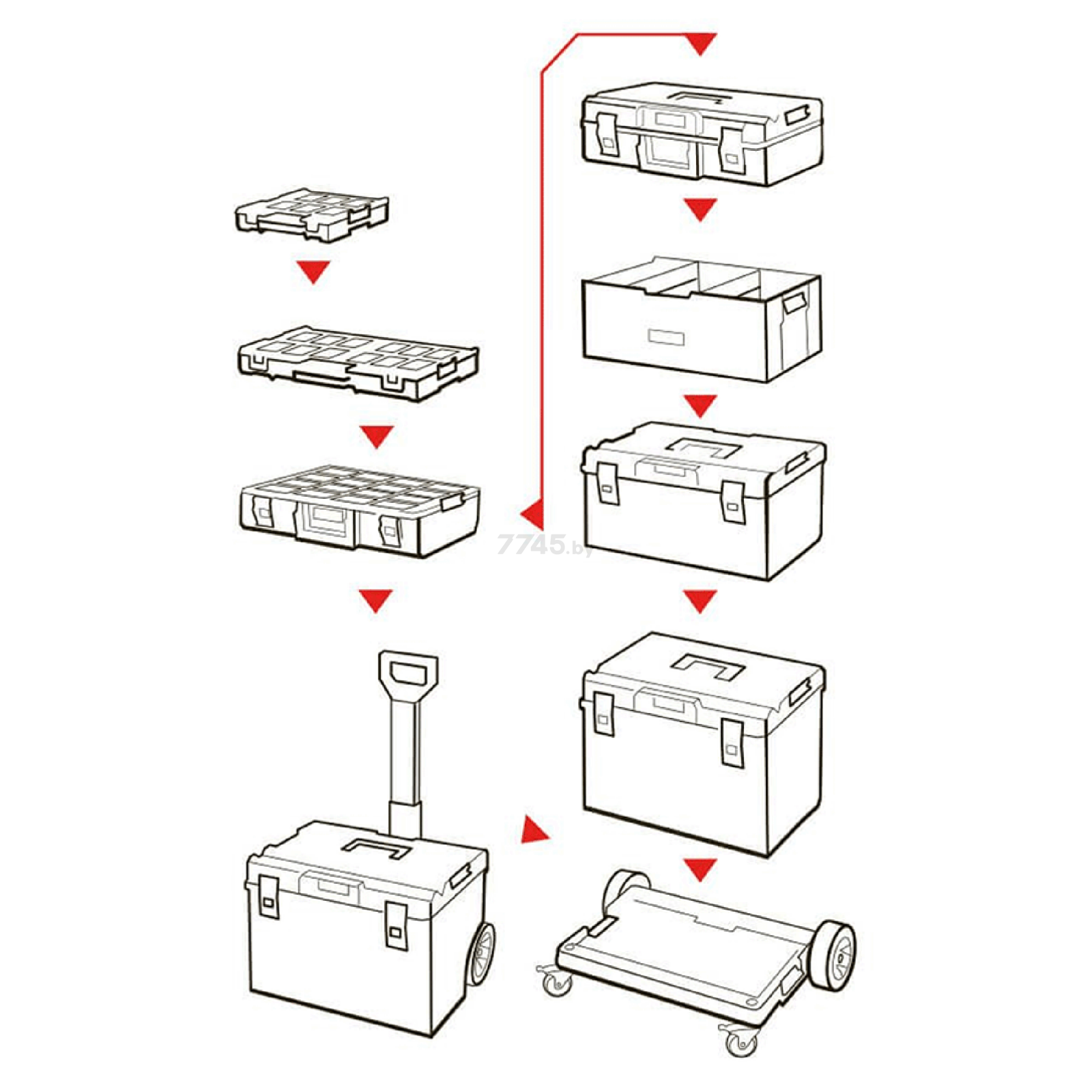 Ящик для инструментов QBRICK SYSTEM One 200 2.0 Basic 58,5х38,5х19 см (5901238245889) - Фото 8