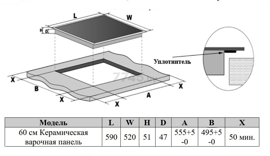 Панель варочная электрическая WEISSGAUFF HV 643 BSG (HV643BSG) - Фото 5