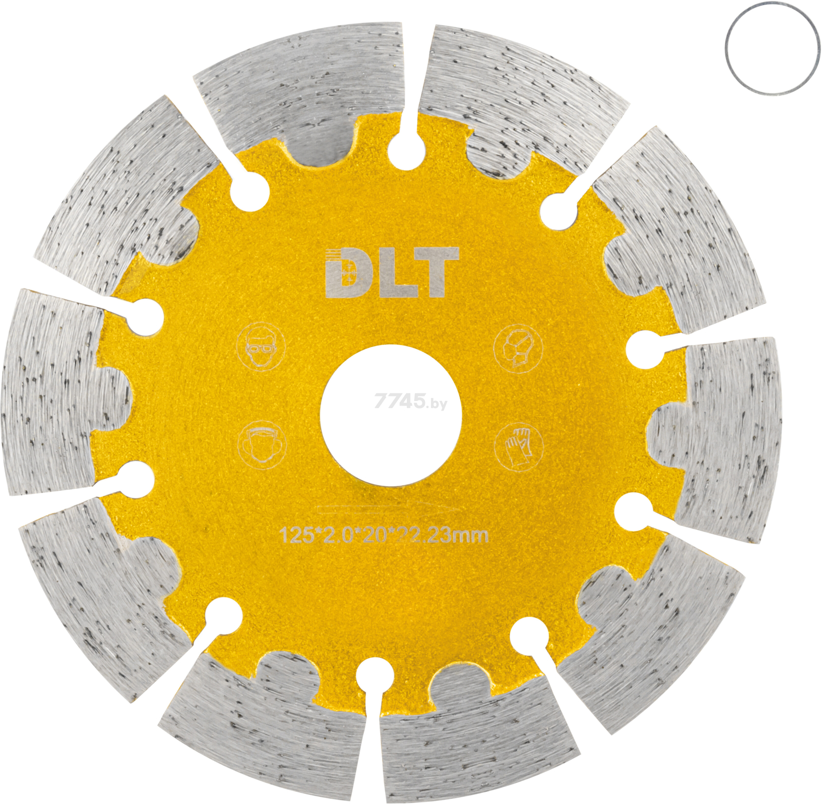 Круг алмазный 125х22,2 мм DLT №22 Turbo-V по бетону (1502)