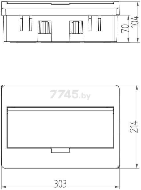 Бокс распределительный встраиваемый 1x12M N/PE ELEKTRO-PLAST Elegant (2413-01) - Фото 2