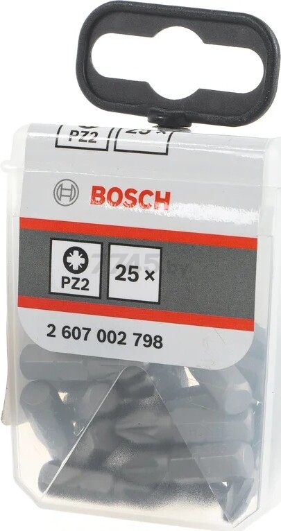 Бита для шуруповерта PZ2 25 мм BOSCH Extra Hard 25 штук (2607002798) - Фото 3