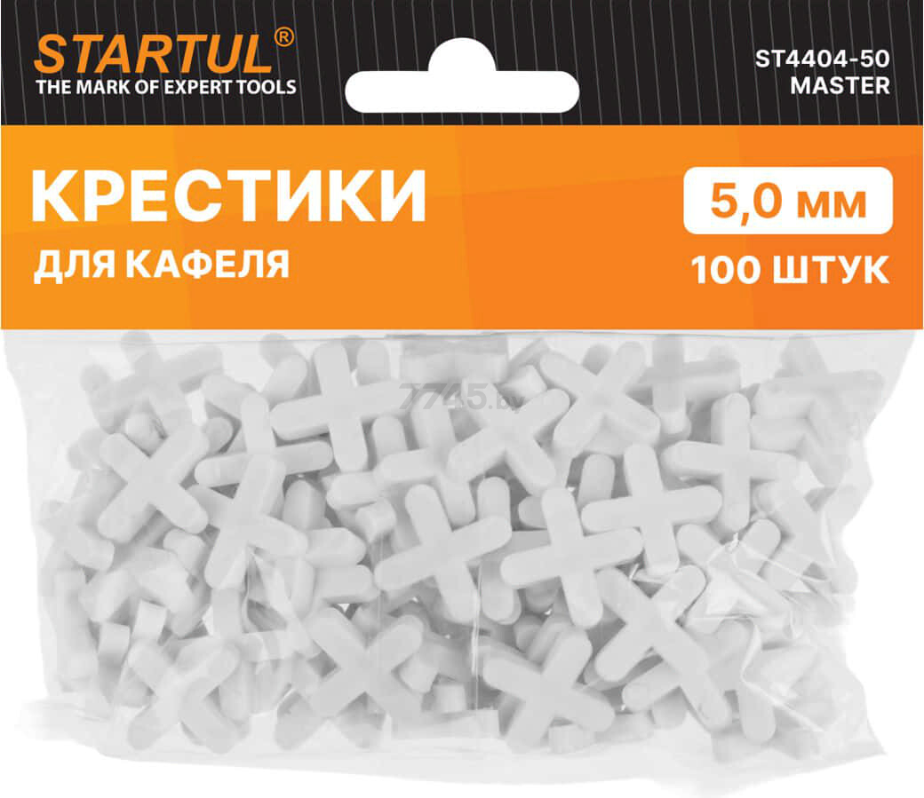 Крестики для укладки кафеля 5 мм 100 штук STARTUL MASTER (ST4404-50)