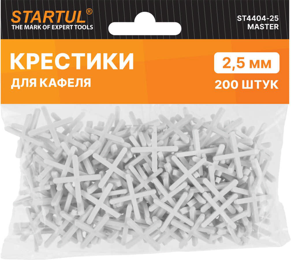 Крестики для укладки кафеля 2,5 мм 200 штук STARTUL MASTER (ST4404-25)