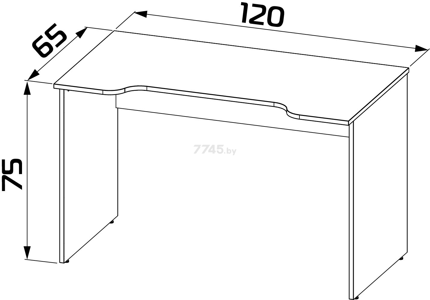 Стол компьютерный геймерский IKEA Вардиг K3 белый/серебристый 100x75x82 см (аналог) (01286) - Фото 3