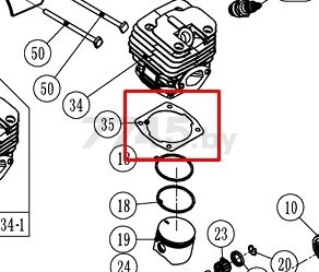 Прокладка цилиндра для бензопилы CHAMPION 246 (YD46008-12501)