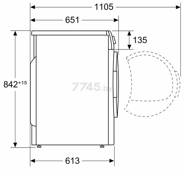 Машина сушильная BOSCH WQB245B40 - Фото 8