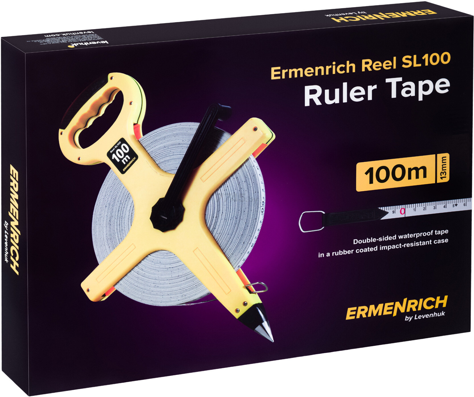 Лента мерная геодезическая 13 мм 100 м ERMENRICH Reel SL100 (81885) - Фото 6