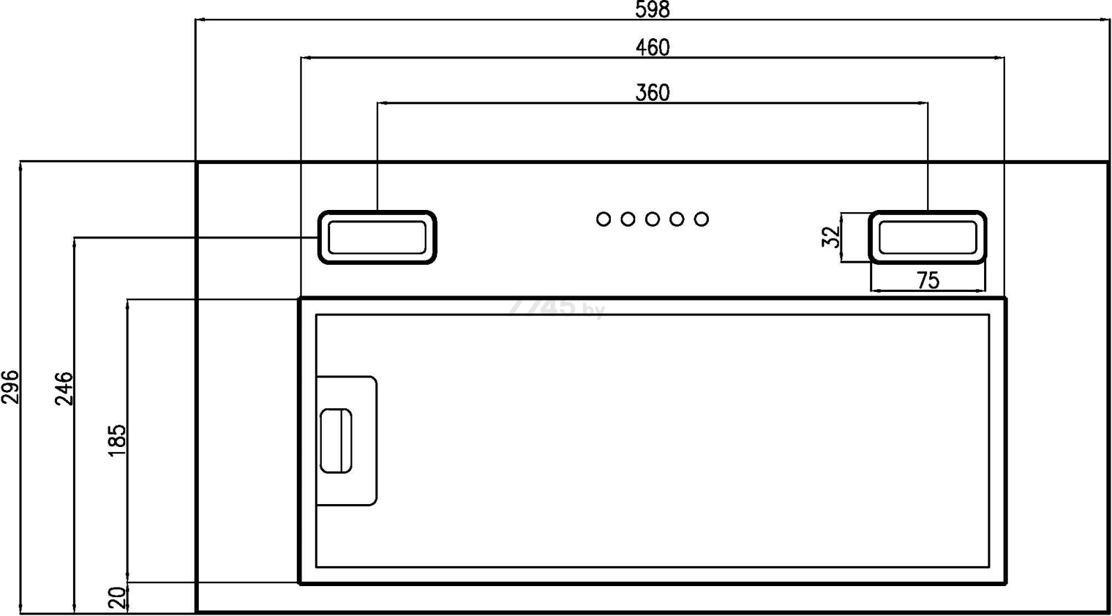 Вытяжка встраиваемая SCHTOFF TDM 60 White - Фото 7