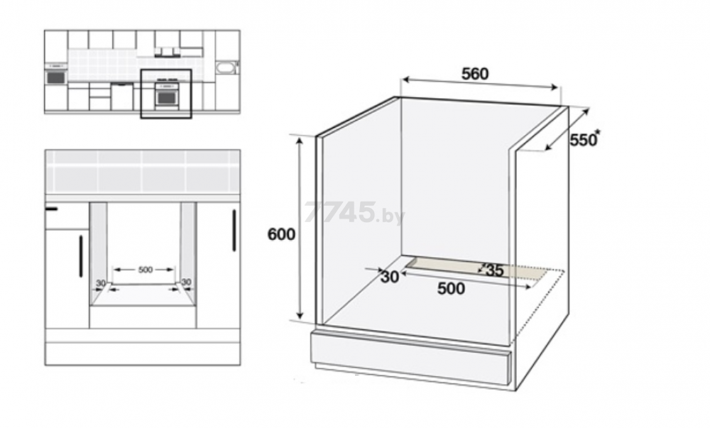 Шкаф духовой электрический SCHTOFF Decor 445 (Decor 445 (белый)) - Фото 6