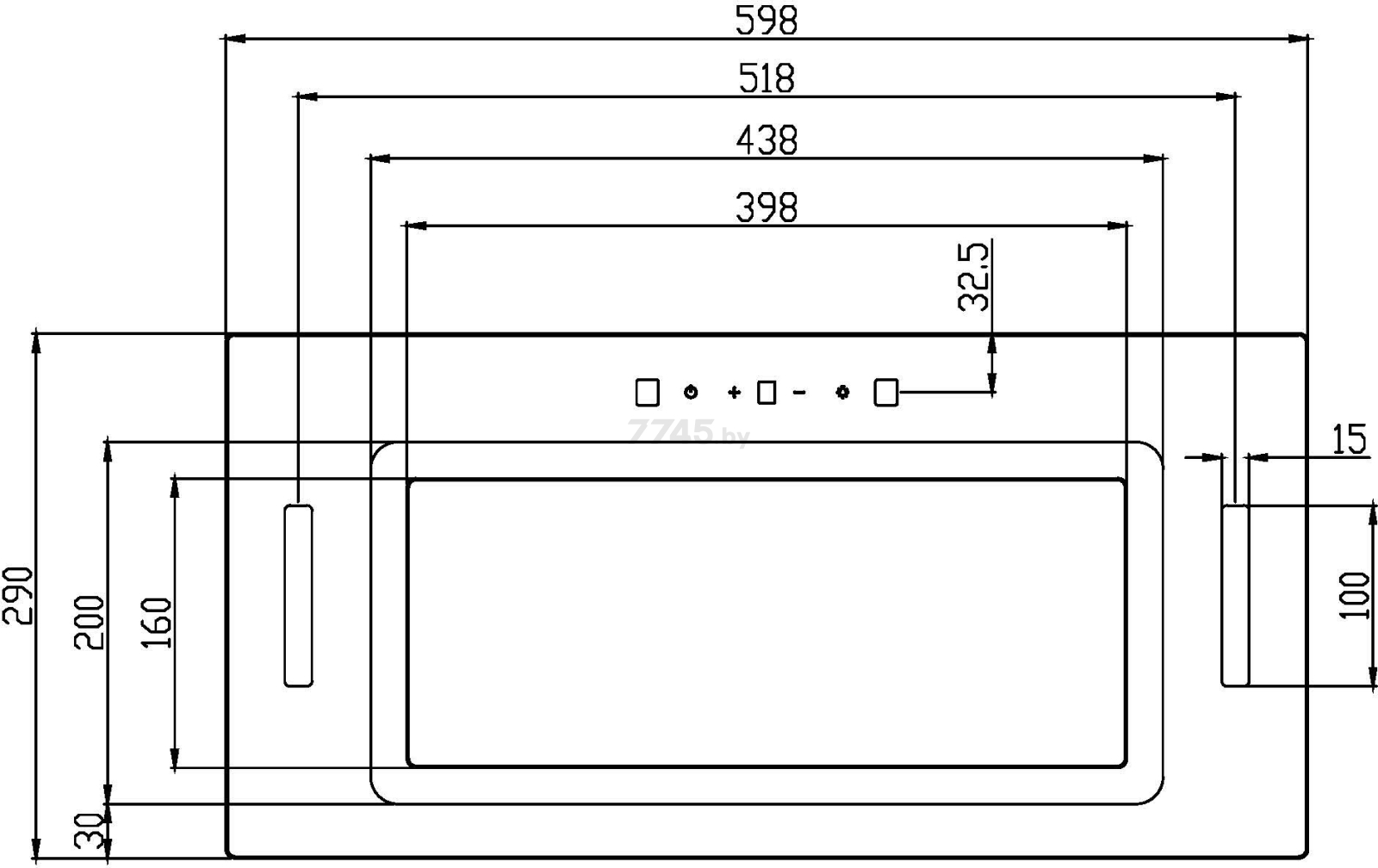 Вытяжка встраиваемая SCHTOFF HGT 60 White - Фото 4