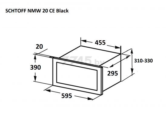 Печь микроволновая встраиваемая SCHTOFF NMW 20 CE Black - Фото 3