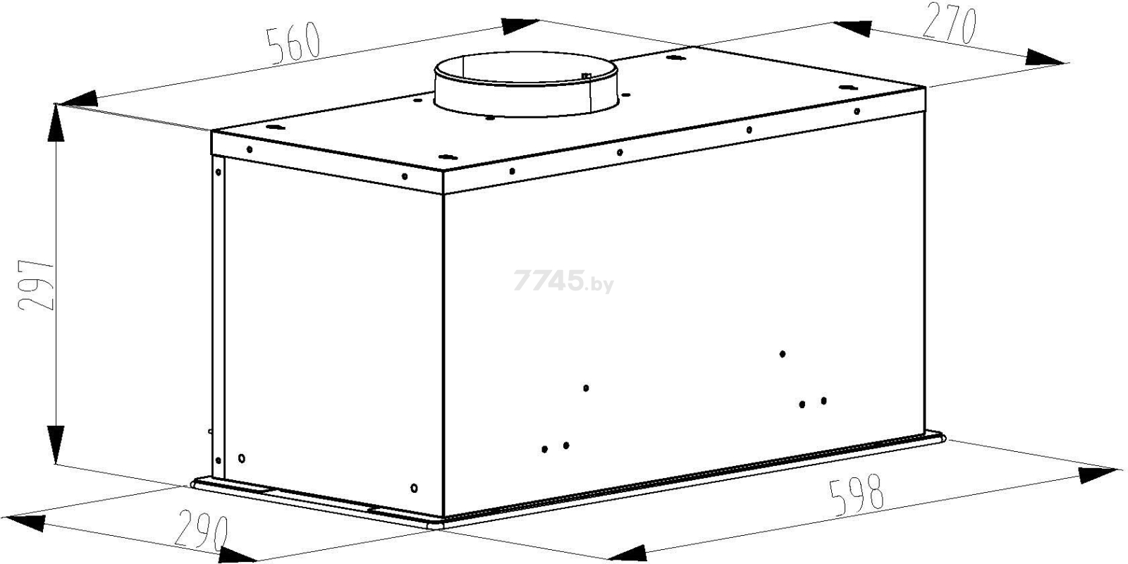 Вытяжка встраиваемая SCHTOFF Planet 60 Black - Фото 3