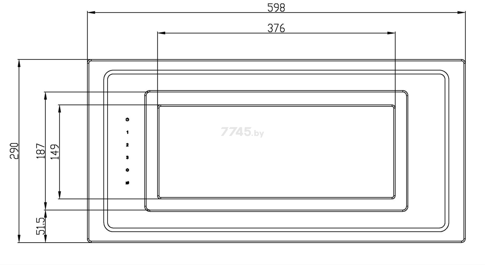 Вытяжка встраиваемая SCHTOFF Vega 60 White - Фото 3