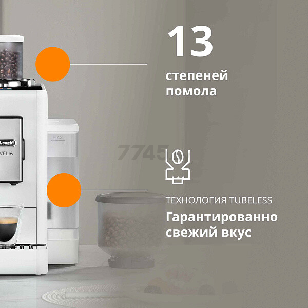 Кофемашина DELONGHI Rivelia EXAM440.35.W - Фото 4