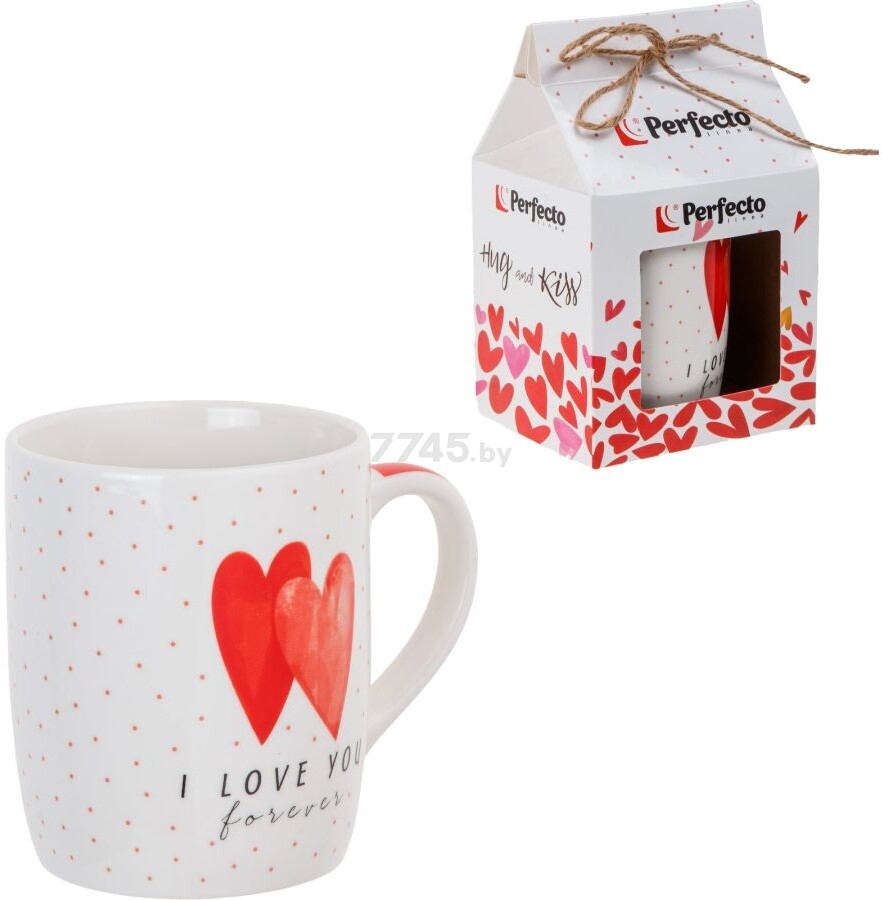 Кружка керамическая PERFECTO LINEA Love Hearts-1 350 мл (30-063601)