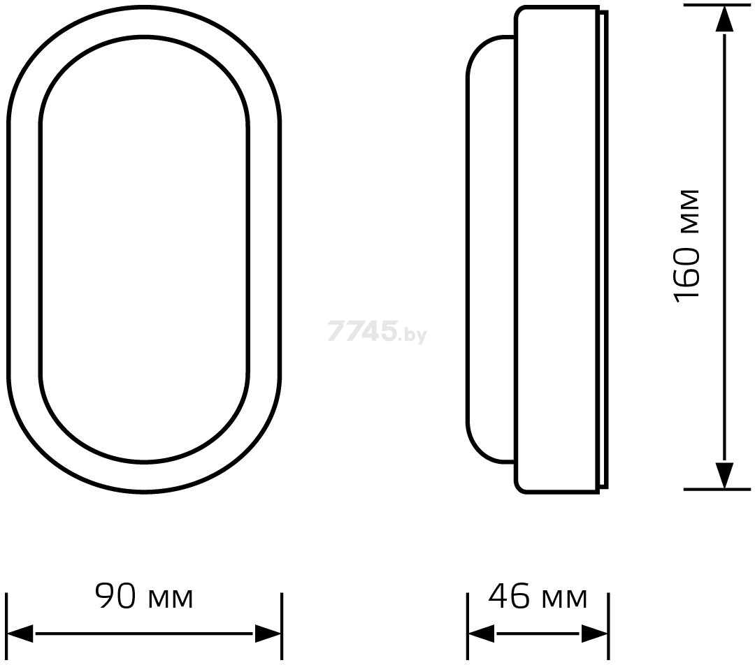 Светильник светодиодный ЖКХ 12 Вт 4000K GAUSS Lite (161418212) - Фото 2