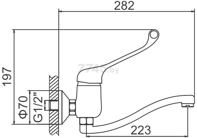 Смеситель для кухни медицинский LEDEME L4679 - Фото 2