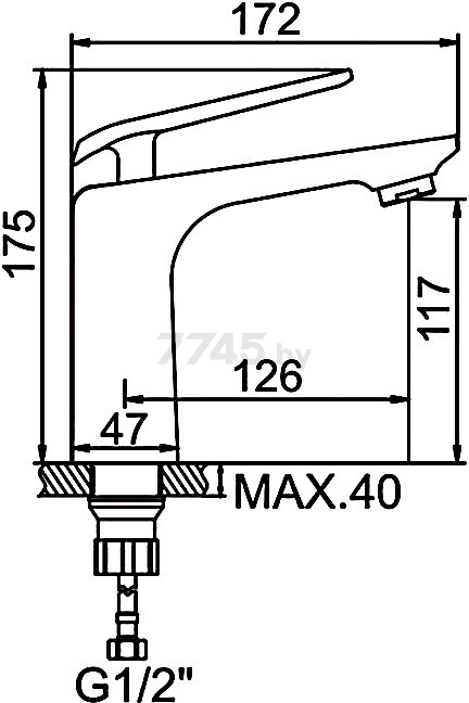 Смеситель для умывальника белый LEDEME L1074WR - Фото 2