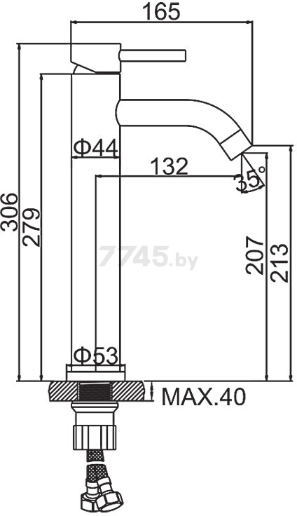 Смеситель для умывальника LEDEME L71106X - Фото 2