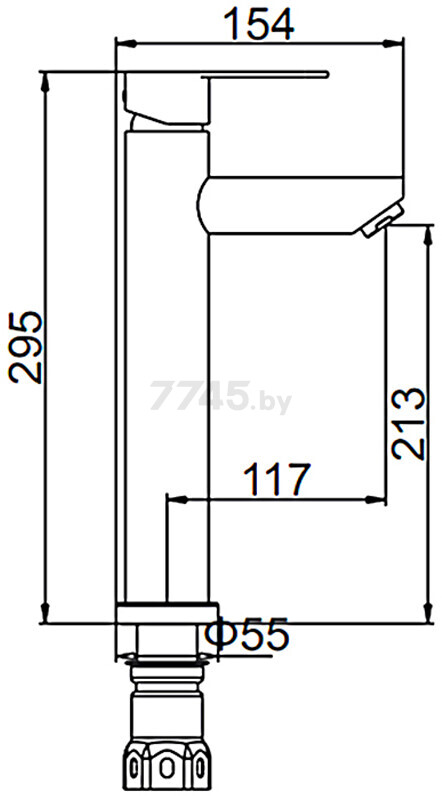 Смеситель для умывальника LEDEME L71103 - Фото 2