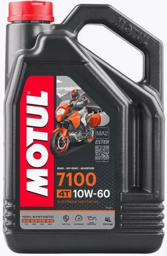 Масло четырехтактное 10W60 синтетическое MOTUL 7100 4T 4 л (113206) - Фото 2