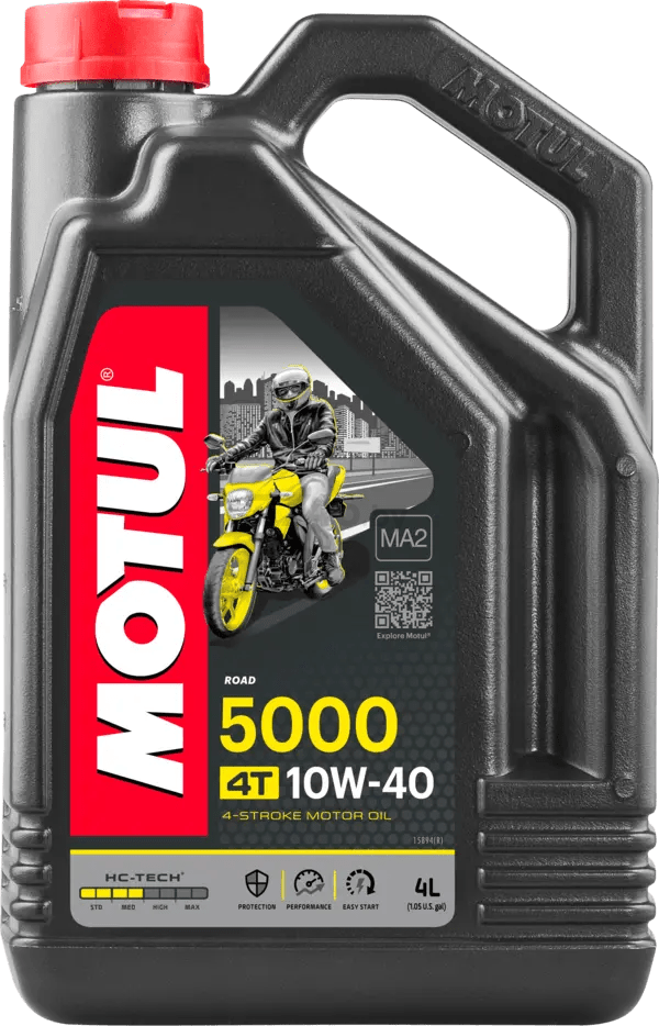 Масло четырехтактное 10W40 полусинтетическое MOTUL 5000 4T 4 л (104056)