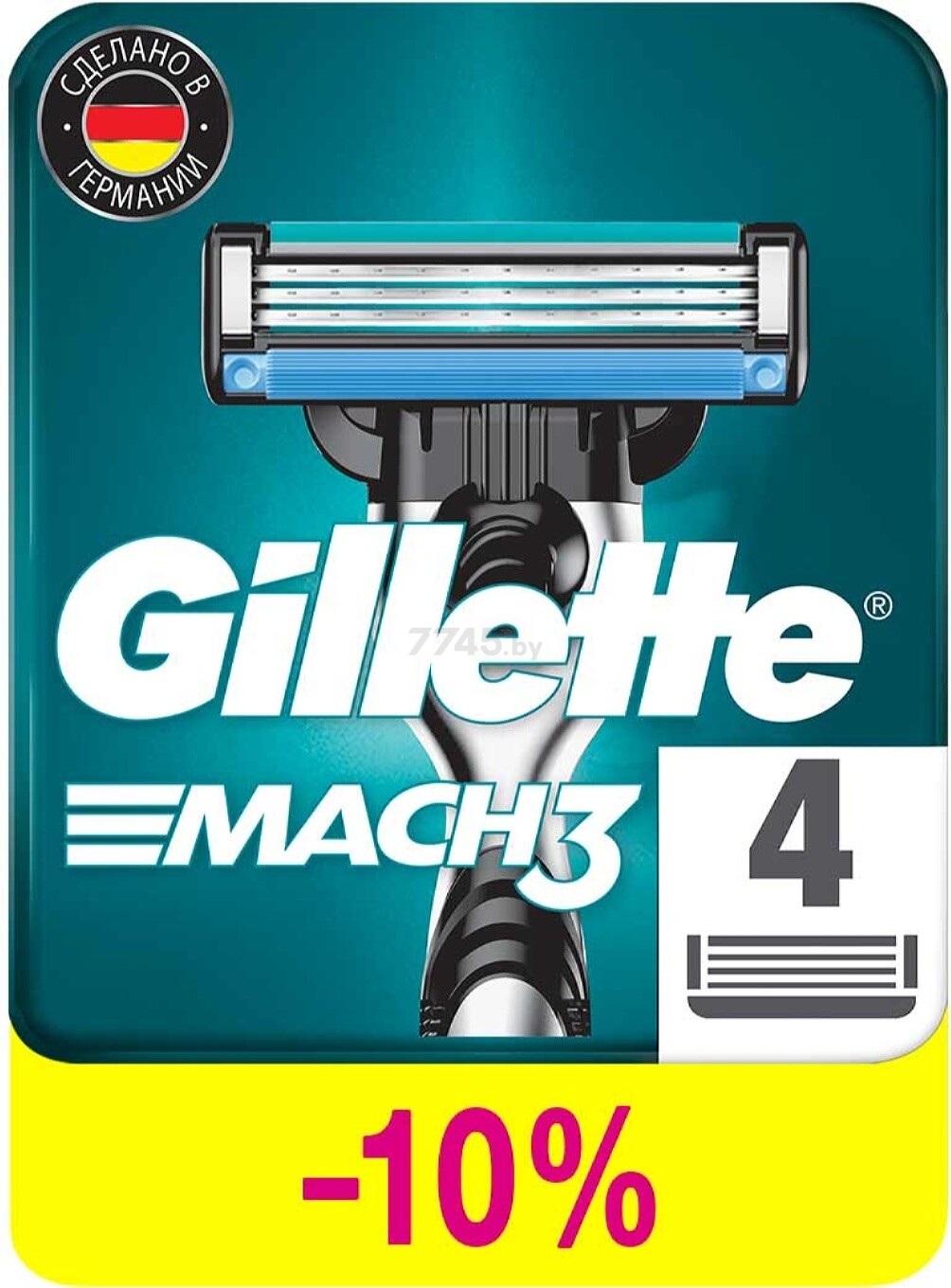 Кассеты сменные GILLETTE Mach3 4 штуки (3014260243531)