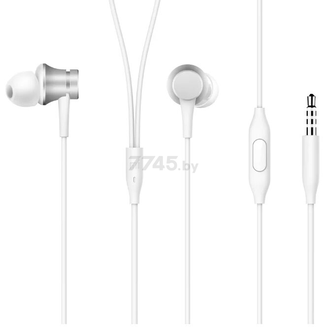 Наушники-гарнитура XIAOMI Mi In-Ear Headphones Basic Silver (ZBW4355TY) - Фото 2