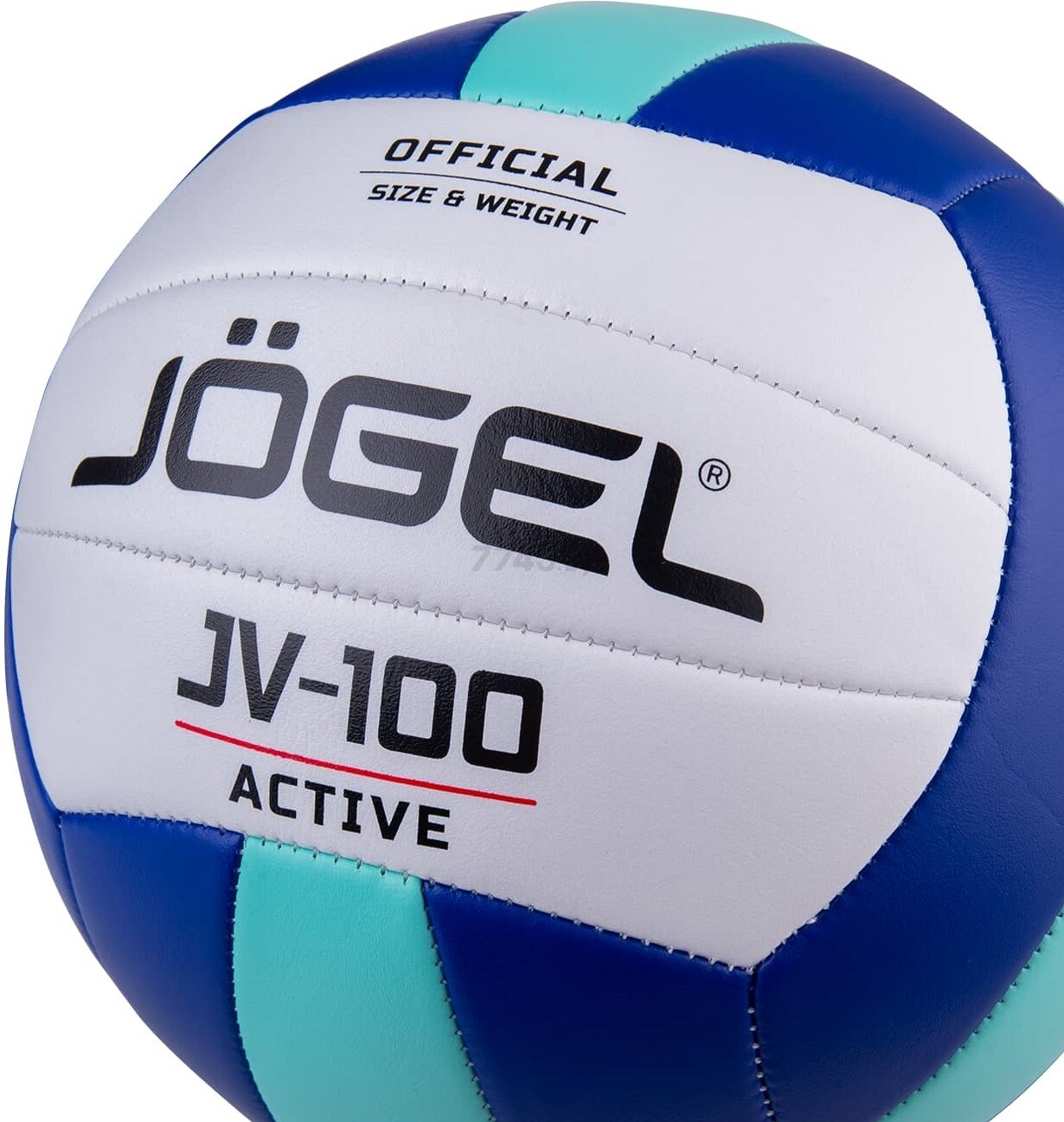 Волейбольный мяч JOGEL JV-100 №5 синий/мятный (4680459127747) - Фото 3