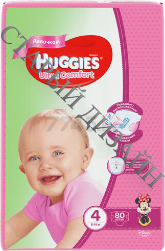 Подгузники HUGGIES Ultra Comfort 4 Maxi 8-14 кг 80 штук (5029053543680) - Фото 4