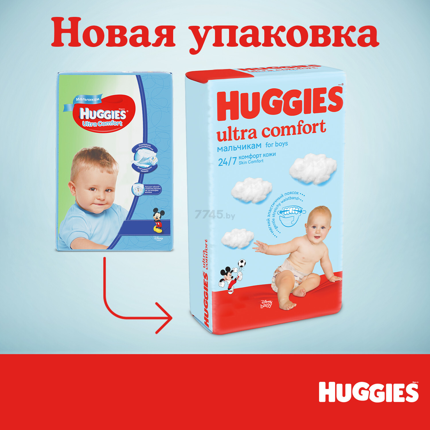 Подгузники HUGGIES Ultra Comfort 3 Midi 5-9 кг 94 штуки (5029053543659) - Фото 3