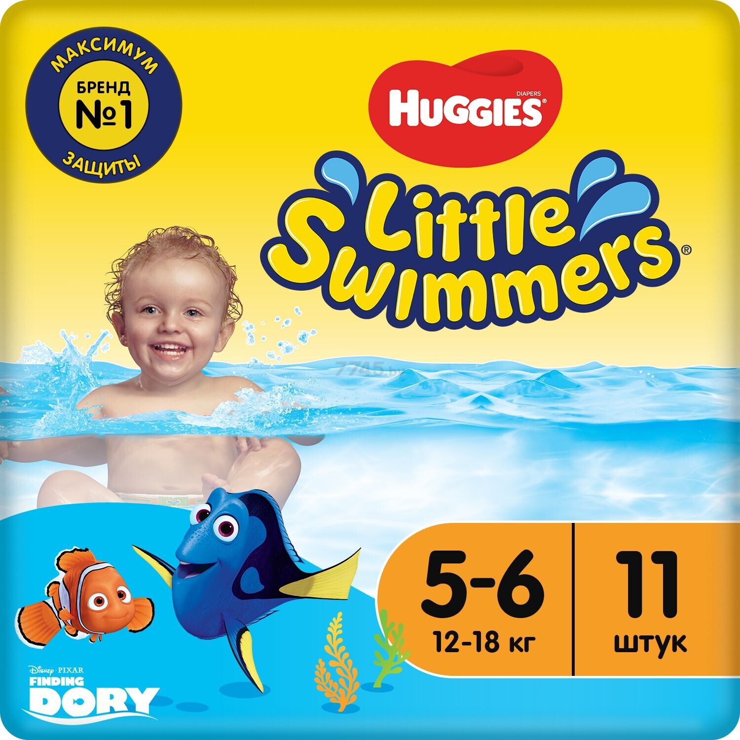 Подгузники для плавания HUGGIES Little Swimmers 5 Junior 12-18 кг 11 штук (5029053538426)