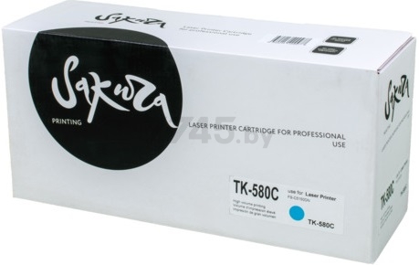 Картридж SAKURA TK580C для Kyocera Mita FS-5105DN 5205D голубой (SATK580C)