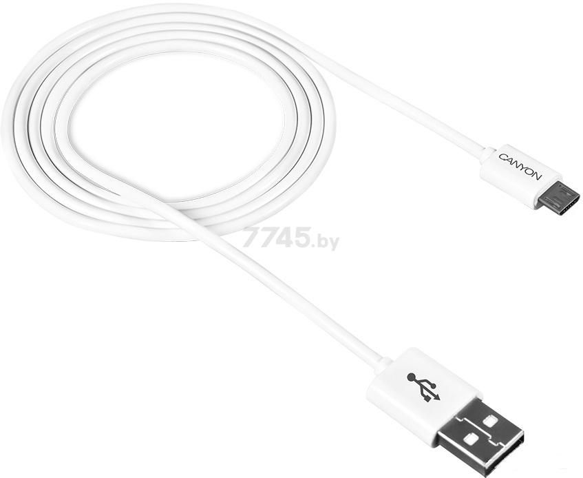 Кабель CANYON Micro-USB 1m White CNE-USBM1W