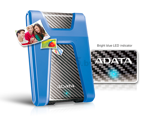Внешний жесткий диск A-DATA HD650 2TB Blue (AHD650-2TU31-CBL) - Фото 3