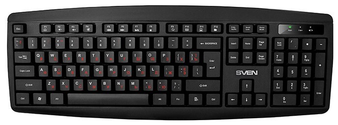 Комплект беспроводной клавиатура и мышь SVEN KB-C3100W Wireless Black - Фото 2